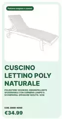 Cuscino Lettino Poly Naturale