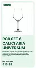 Rcr Crystal - Set 6 Calici Aria Universum 
