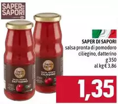Saper di sapori - Salsa Pronta Di Pomodoro Ciliegino
