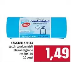 Selex - Casa Bella Sacchi Condominiali Blu Con Legaccio