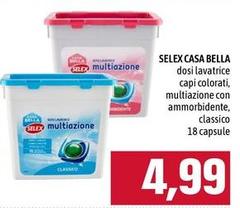 Selex - Casa Bella Dosi Lavatrice Capi Colorati, Multiazione Con Ammorbidente, Classico Capsule