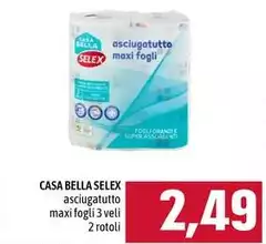 Selex - Asciugatutto Maxi Fogli Casa Bella