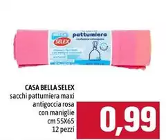 Selex - Sacchi Pattumiera Maxi Antigoccia Rosa Con Maniglie
