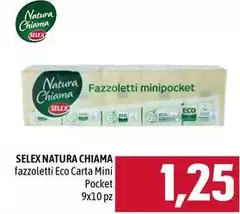Selex - Natura Chiama Fazzoletti Eco Carta Mini Pocket
