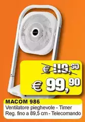 Macom - Ventilatore Pieghevole