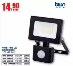 Bion Heating - Proiettore Led Con Sensore