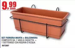 Riserva - Set Fioriera Marta + Balconiera Composto