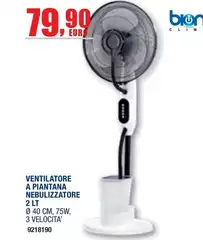 Bion Heating - Ventilatore A Piantana Nebulizzatore 2 Lt