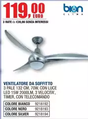 Bion Heating - Ventilatore Da Soffitto