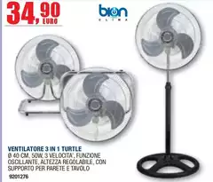 Ventilatore 3 In 1 Turtle