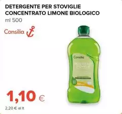 Consilia - Detergente Per Stoviglie Concentrato Limone Biologico