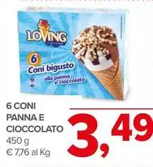 Loving - 6 Coni Panna E Cioccolato