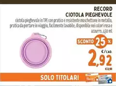 Record -  Ciotola Pieghevole