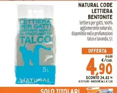 Natural -  Code Lettiera