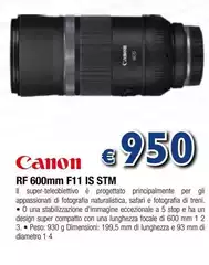 Canon - Rf 600mm F11 Is Stm