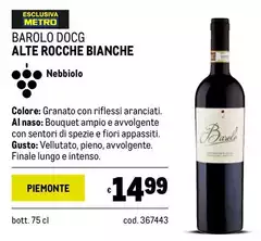 Riflessi - Barolo DOCG Alte Rocche Bianche