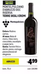Montepulciano D'Abruzzo DOC Riserva Terre Degli Eremi