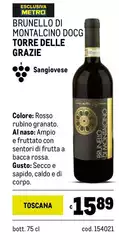Brunello Di Montalcino DOCG Torre Delle Grazie