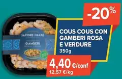 Cous Cous Con Gamberi Rosa E Verdure