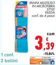 Vileda - Panni Multiuso In Microfibra Style