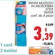 Vileda - Panni Multiuso In Microfibra Style