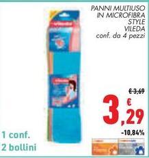 Vileda - Panni Multiuso In Microfibra Style