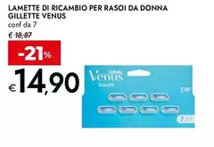 Gillette - Lamette Di Ricambio Per Rasoi Da Donna Venus