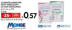 Monge - Alimento Umido Per Gatti Sterilizzati Le Chat Excellence