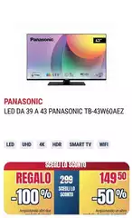 Panasonic - Led Da 39 A 43 Tb-43w60aez