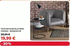 Tavolino In Metallo Nero