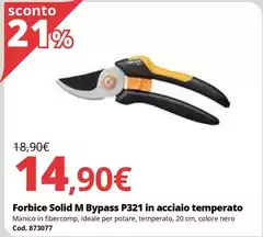 Forbice Solid M Bypass P321 In Acciaio Temperato