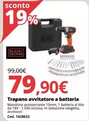 Black & Decker - Trapano Avvitatore A Batteria