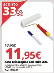 Asta - ASTA telescopica con rullo XXL