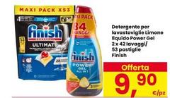 Finish - Detergente Per Lavastoviglie Limone Liquido Power Gel