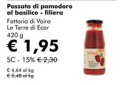 Fattoria Di Vaira Le Terre Di Ecor - Passata Di Pomodoro Al Basilico-Filiera