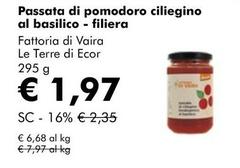 Le Terre Di Ecor - Passata Di Pomodoro Ciliegino Al Basilico Fattoria Di Vaira 