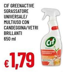 Cif - Greenactive Sgrassatore Universale/ Multiuso Con Candeggina/Vetri Brillanti
