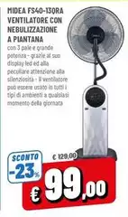 Midea - FS40-13QRA Ventilatore Con Nebulizzazione A Piantana