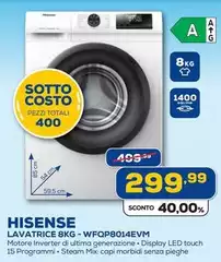 Hisense - Lavatrice 8kg - Wfqp8014evm