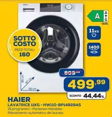 Haier - Lavatrice 11kg - HW110-BP14929AS