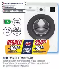 Beko - Lavatrice BmWU31041A