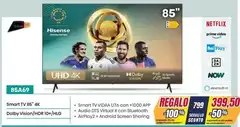 Hisense - Smart Tv 85" 4k