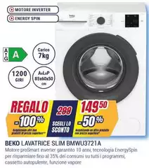 Beko - Lavatrice Slim Bmwu3721A