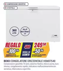 Beko - Congelatore Orizzontale HSM37540