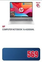 HP - Computer Notebook 16-AG0006NL