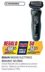 Braun -  Rasoio Elettrico M1200S