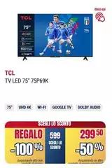 TCL - Tv Led 75" 75P69K