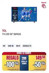 TCL - Tv Led 50" 50p655