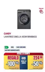 Candy - Lavatrice Snella 43cm Br48b6gs