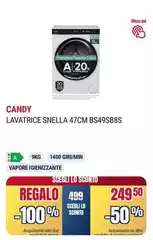 Candy - Lavatrice Snella 47cm Bs49sb8s